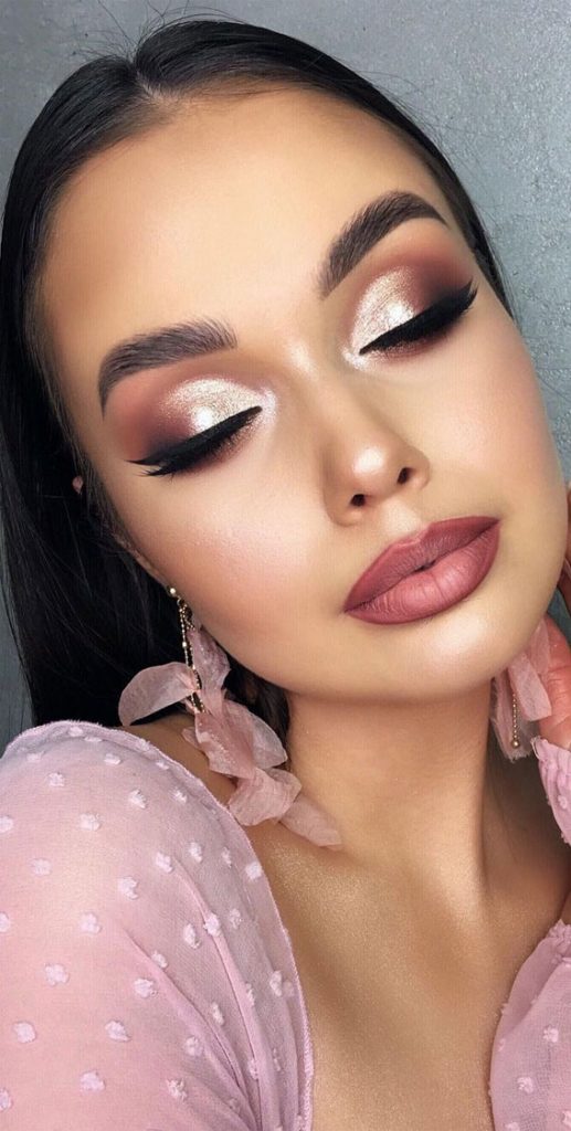 Stunning Makeup Looks Pink Rose Gold Pink Lips