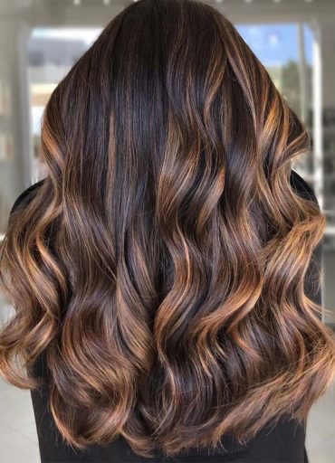 27 Caramel Hair Color Ideas : Caramel Drizzle on Dark Chocolate