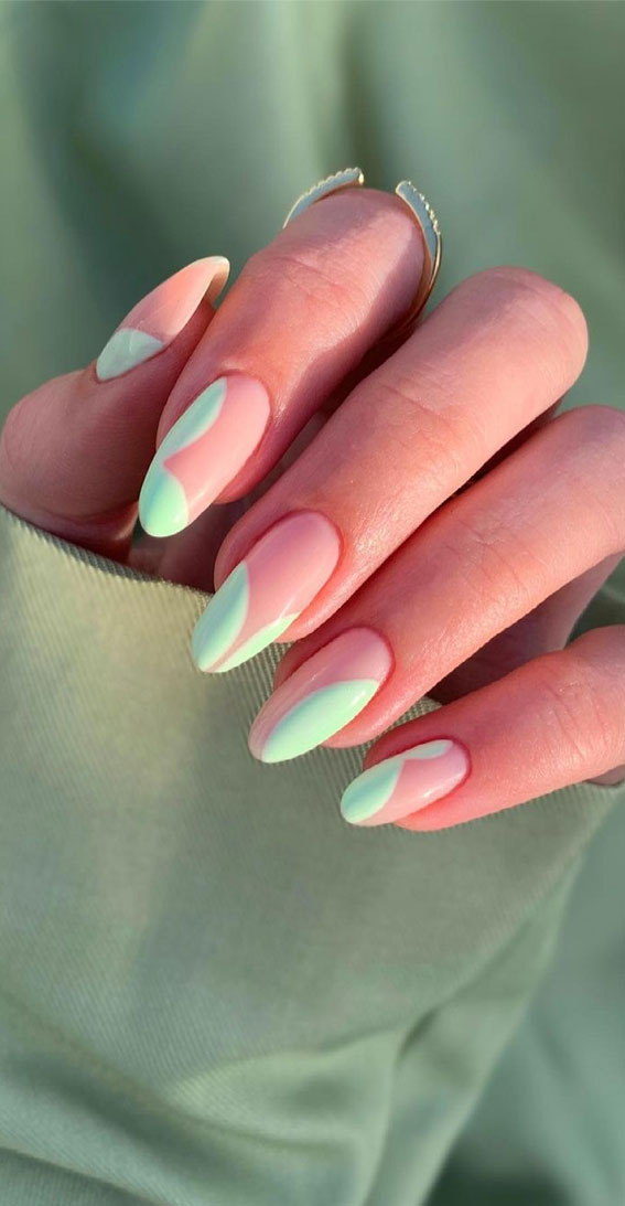 Styled by Megan - Acrylic Gel Combo overlay in mint green and white with green  nail art... 🌿😊 #acrylicnails #acrylic #acrylicsculpture  #acrylicoverlayonnaturalnails #acrylicoverlay #geloverlay #overlay  #gelnails #gel #nailart#nails #acrylicgelnails ...