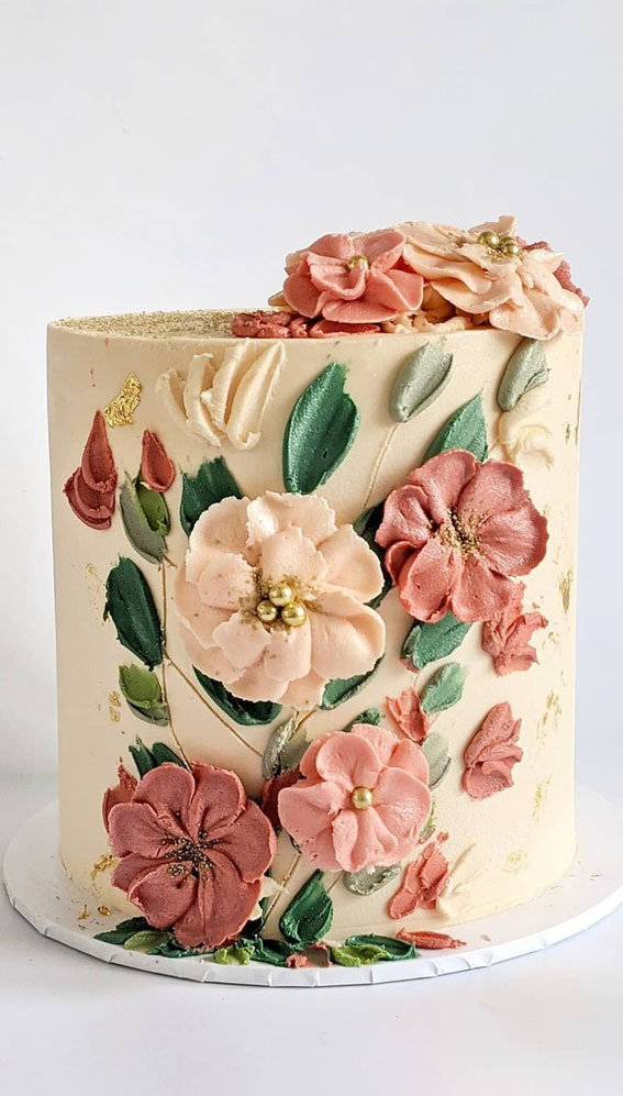 70 Cake Ideas for Birthday & Any Celebration : Neutral Buttercream Birthday  Cake