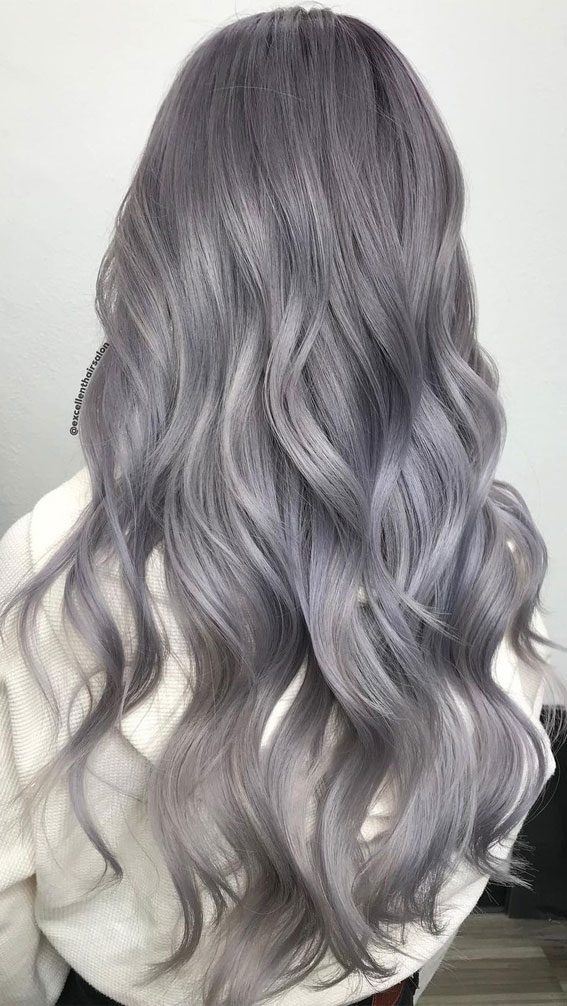 25 Trendy Grey Silver Hair Colour Ideas For 2021 Dusty Silver Smoke