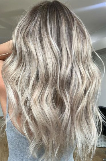 35 Best Blonde Hair Ideas & Styles For 2021 : Dark Roots Ashy Blonde