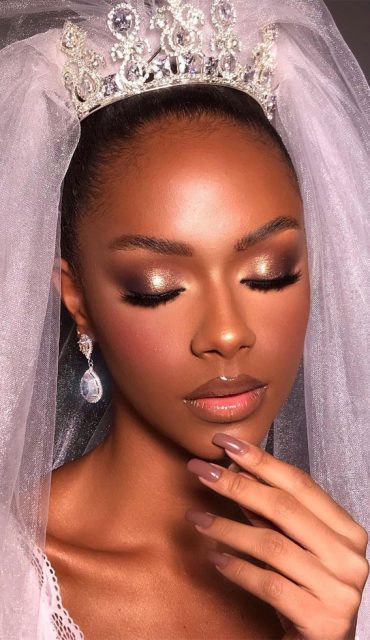 29 Glamorous Wedding Makeup Smokey And Golden Glam Look 2648