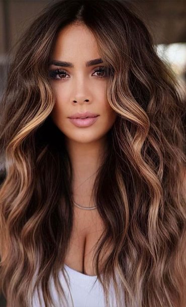 39 Best Autumn Hair Colours & Styles For 2021 : Chocolate Brown with ...