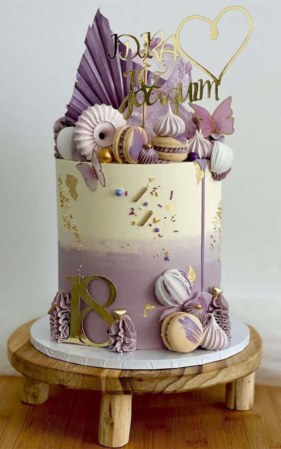 43 Cute Cake Decorating For Your Next Celebration : Ombre Lavender