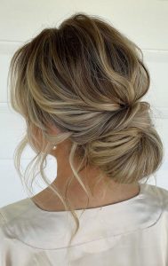 23 Updos For Medium Length : Trendy Twisted Low Bun