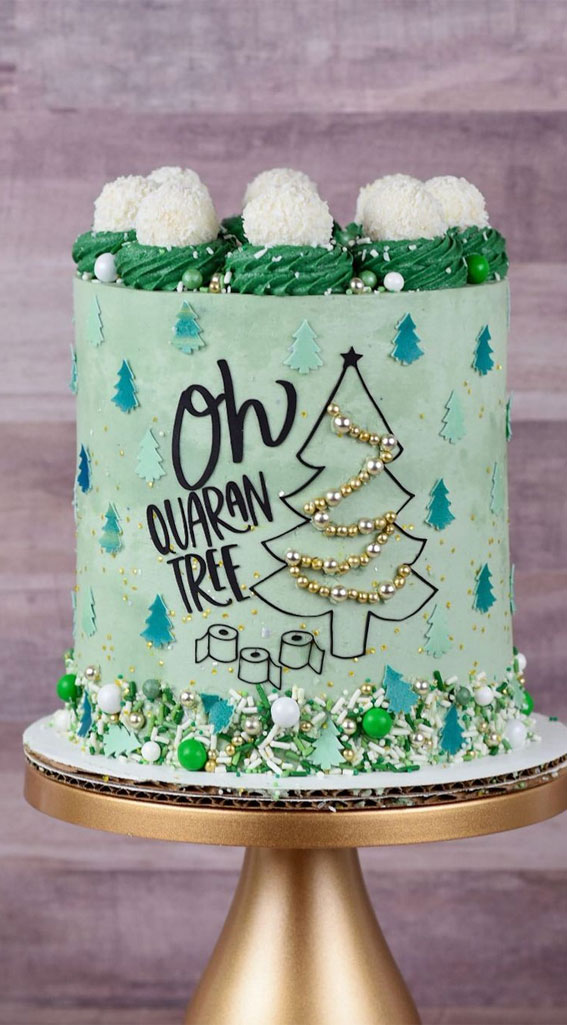 christmas tree birthday cake