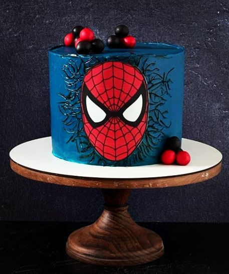 25 Spiderman Birthday Cake Ideas To Thrill Every Child : Navy Blue