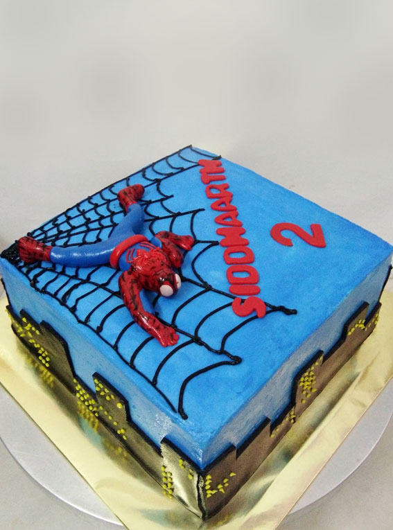 Order Super Spiderman Hbd Cake Online, Price Rs.899 | FlowerAura