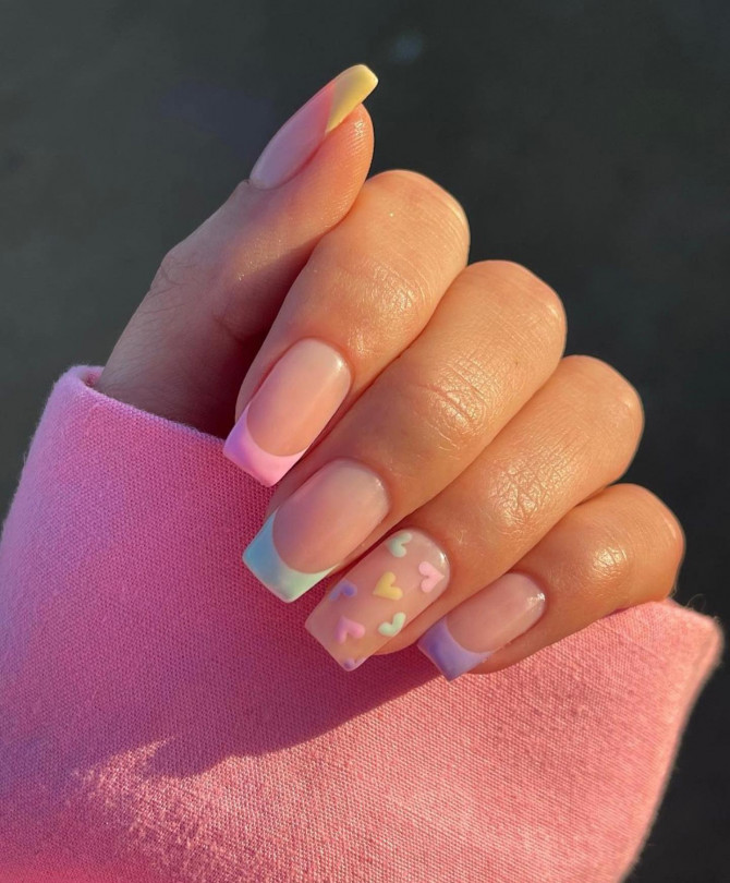 55 Cute Short Summer Nails | Summer nails, Acrylic nails, Spring acrylic  nails