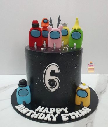 38 Cute Among Us Cake Ideas : 6th Birthday Among Us Cake