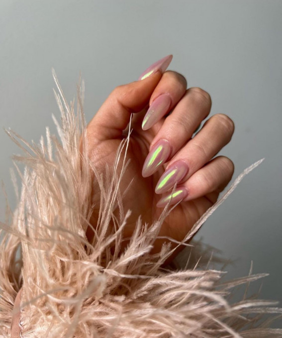 45 Glazed Donut Nails To Try Yourself : Hailey Bieber Inspired Nails 1 -  Fab Mood | Wedding Colours, Wedding Themes, Wedding colour palettes