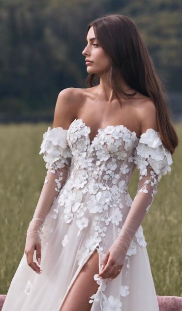 50 Wedding Dresses With Breathtaking Details 3d Floral Applique 2022