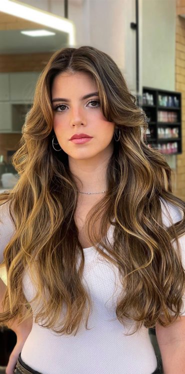 49 Autumn 2022 Hair Colour Trends Brunette With Blonde Highlights