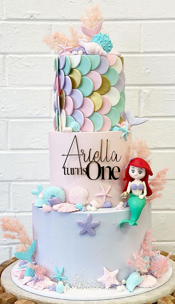 💕Mermaid baby shower 💕 #mermaid #babyshower | Mermaid baby shower cake,  Baby shower cakes girl, Mermaid birthday cakes