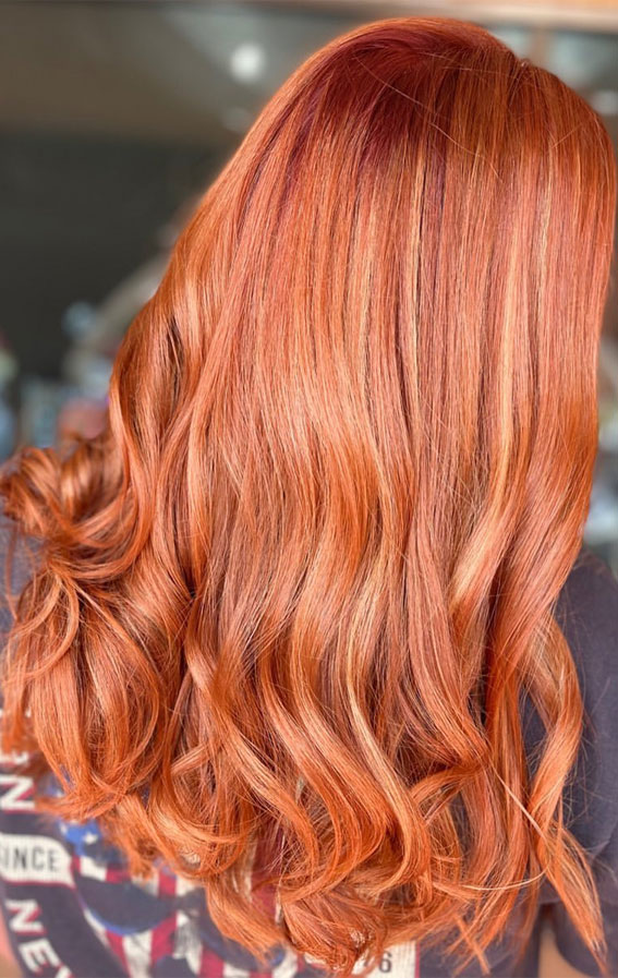 35 Copper Hair Colour Ideas & Hairstyles Blonde Highlighted Copper Hair