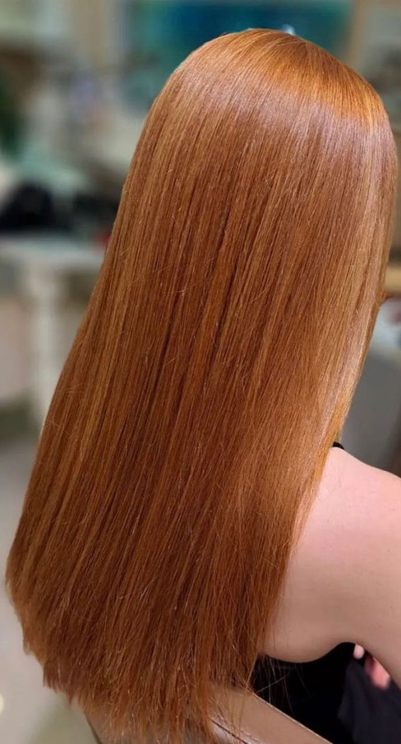 35 Copper Hair Colour Ideas And Hairstyles Natural Copper Long Straight Hair