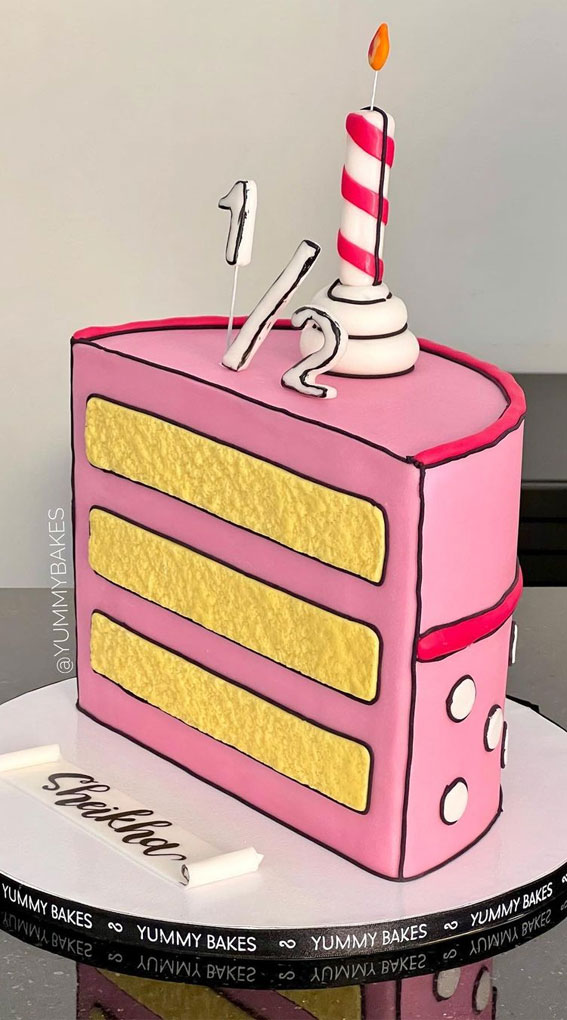 comic cake, comic book cake, outline comic cake, buttercream comic cake, cartoon cake, comic cake designs