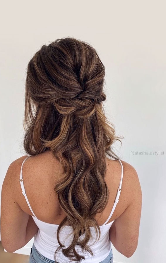 hairstyles for prom half up half down bow