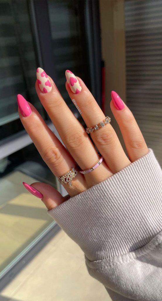 35 Best Valentine S Day Nail Designs In 2023 Pink Heart Nude Nails