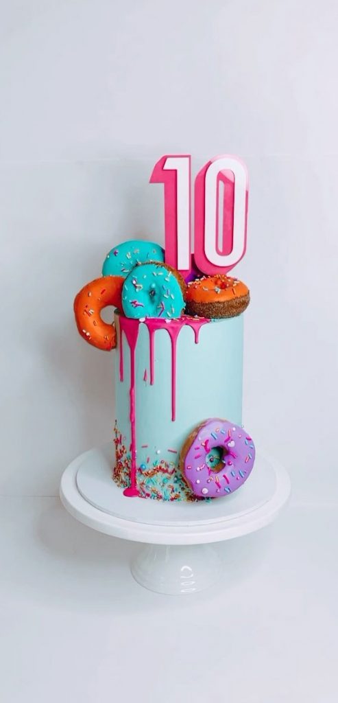 55+ Cute Cake Ideas For Your Next Party : Ten Birthday Cake Topped with ...