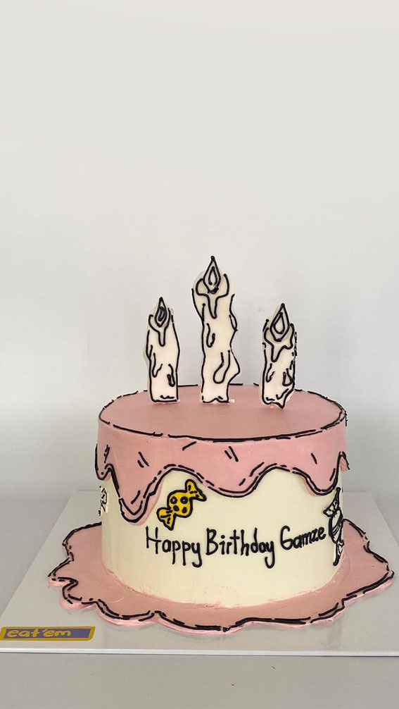 happy birthday cake drawing ideas