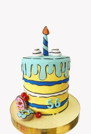 50+ Cute Comic Cake Ideas For Any Occasion : Comic Cake for 56th Birthday