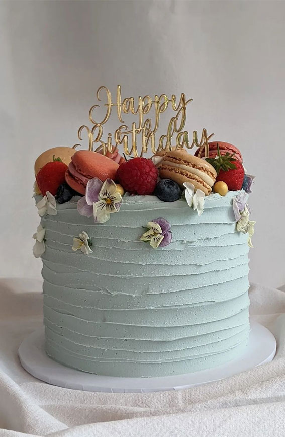 Green Floral Birthday Cake | Floral Themed Cake | Floral Cakes for Birthday  – Liliyum Patisserie & Cafe
