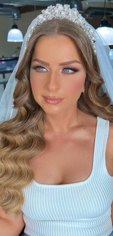 50 Romantic Wedding Makeup Ideas Hollywood Glam Blue Eyes 2151