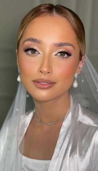 50 Romantic Wedding Makeup Ideas Sugar Brown Hair Hazel Eyes 4601