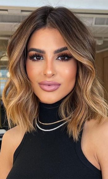 50 Cute Summer Hair Colours : Bronde Balayage Lob Beauty