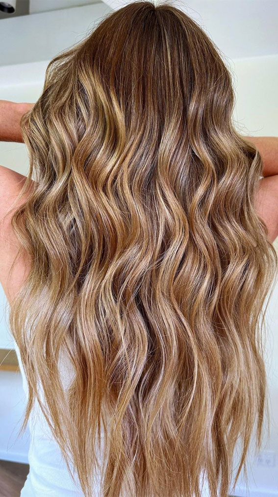 57 Cute Autumn Hair Colours and Hairstyles : Bronzed Beauty