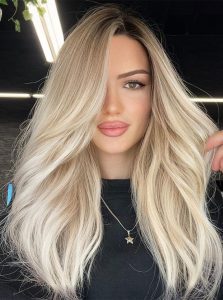 50 Cute Summer Hair Colours : Creamy Beige Blonde