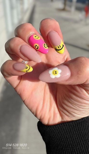 Cute Summer Nails For Happy Flower Nails