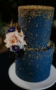 Beautiful 50+ Wedding Cakes to Suit Different Styles : Dark Blue Cake ...