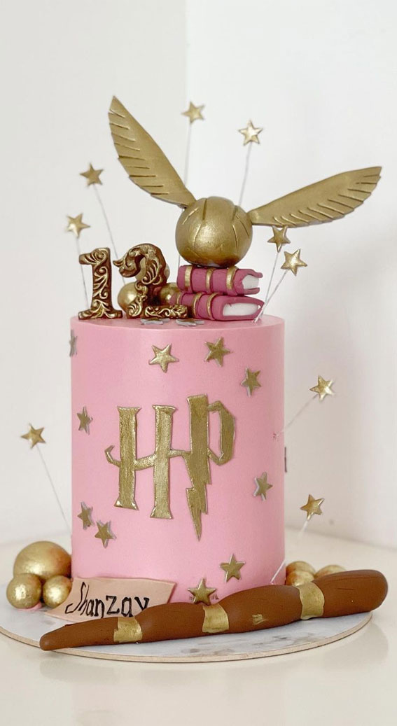 40 The Magical Harry Potter Cake Ideas : Pink Harry Potter Cake for 12th Birthday