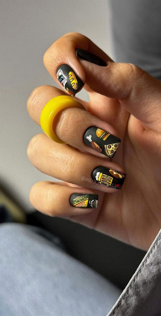 50+ Fresh Summer Nail Designs : Black Yummy Nails