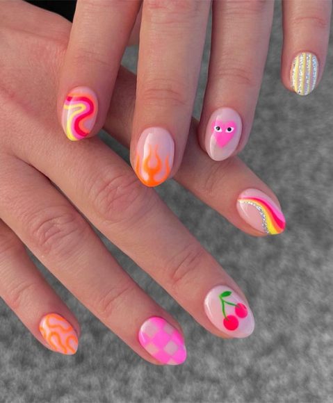 50 Fresh Summer Nail Designs Pretty Pick N Mix Short Nails