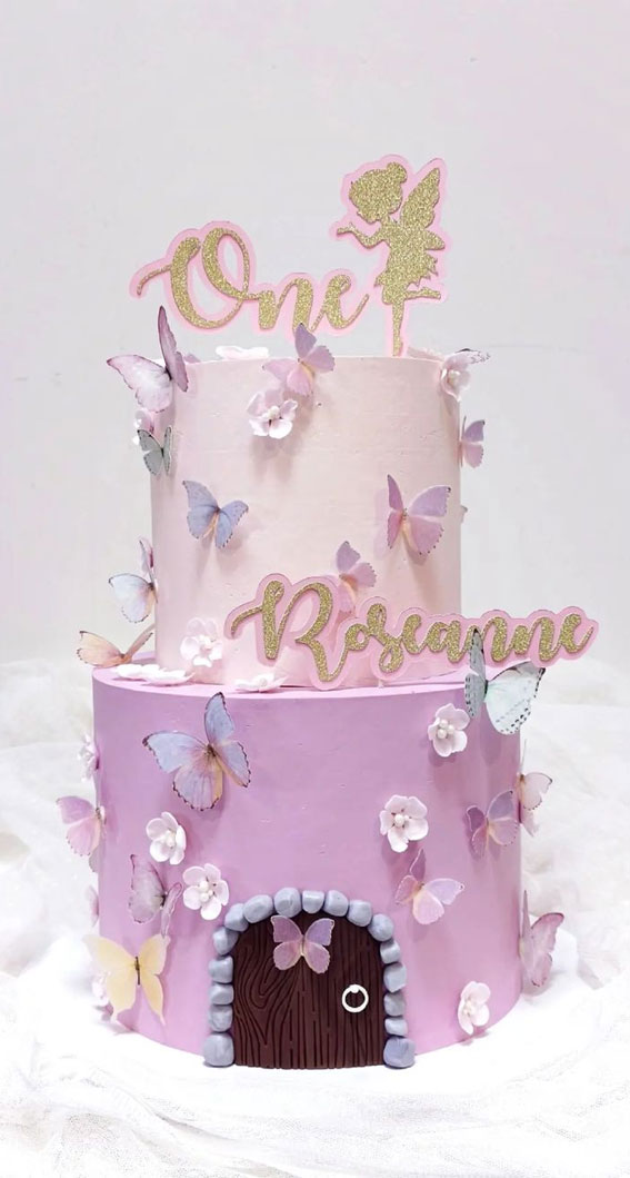 47 Buttercream Cake Ideas for Every Celebration : Purple & Pink +
