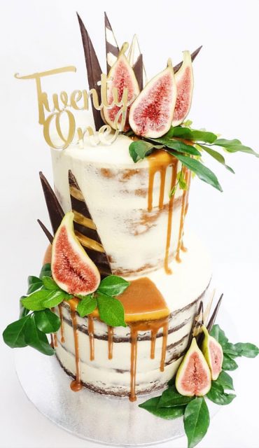 Celebrating 21 Years Of Life With These Cake Ideas Two Tier Semi Naked Birthday Cake