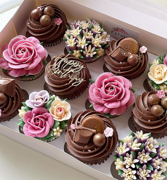 Recette de cupcakes à la vanille avec glaçage au chocolat | Inspiration  cuisine