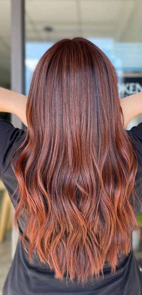 Breathtaking Balayage Hair Colour Ideas Fiery Red Balayage