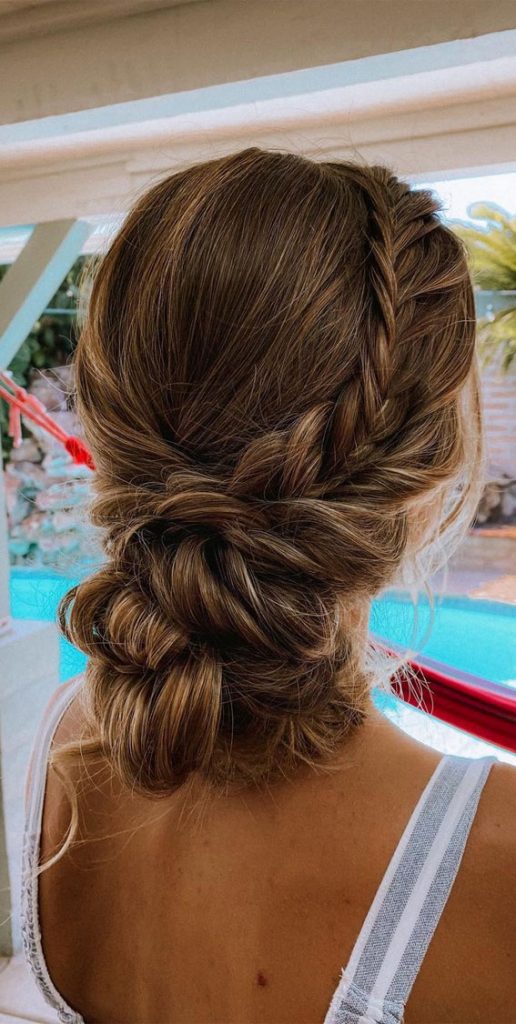 30 Glamorous Braids To Make A Statement On Your Big Day Braided Undone Low Updo 9895