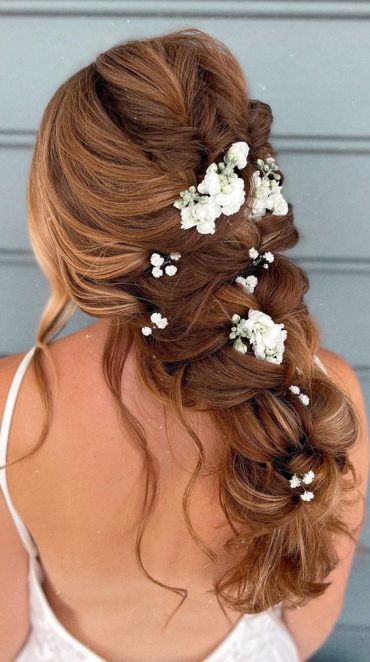 30 Glamorous Braids To Make A Statement On Your Big Day Cascading Loose Braid 9163