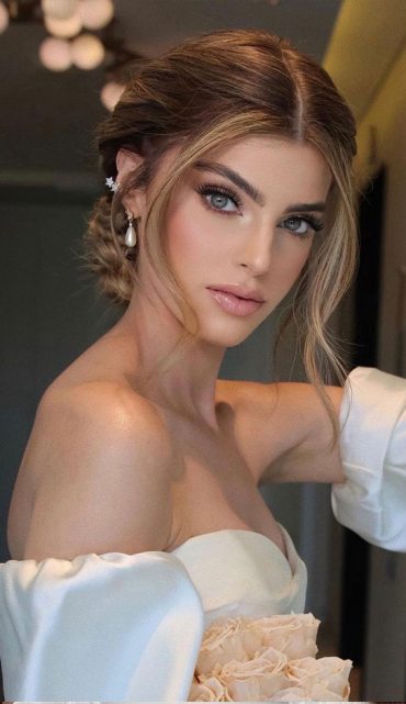 Dreamy Wedding Makeup Ideas For The Hopeless Romantic Rosy Nude Pink Lips