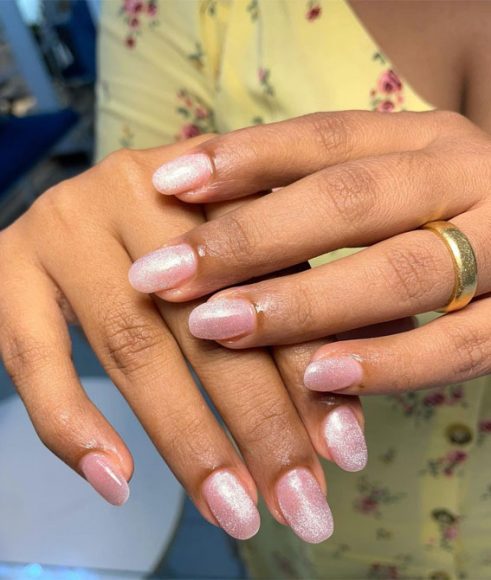 22 Gorgeous Bridal Nail Ideas For Your Big Day Shimmery Subtle Short