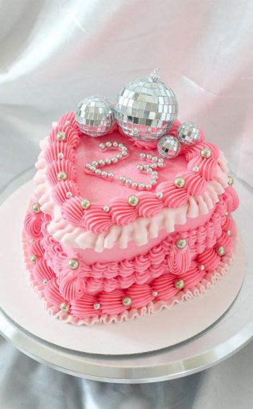 47 Buttercream Cake Ideas for Every Celebration : Pink Disco Cake for ...