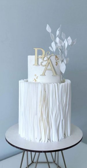 50 Romantic Wedding Cakes Love's Sweet Symphony : Ruffle 2 Tier Wedding ...