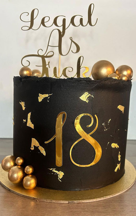 18th Birthday Cake Ideas For A Memorable Celebration Black Gold 