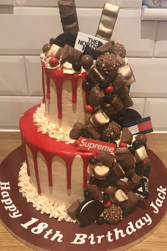18th Birthday Cake Ideas for a Memorable Celebration : Red Drip & Chocolate Overload